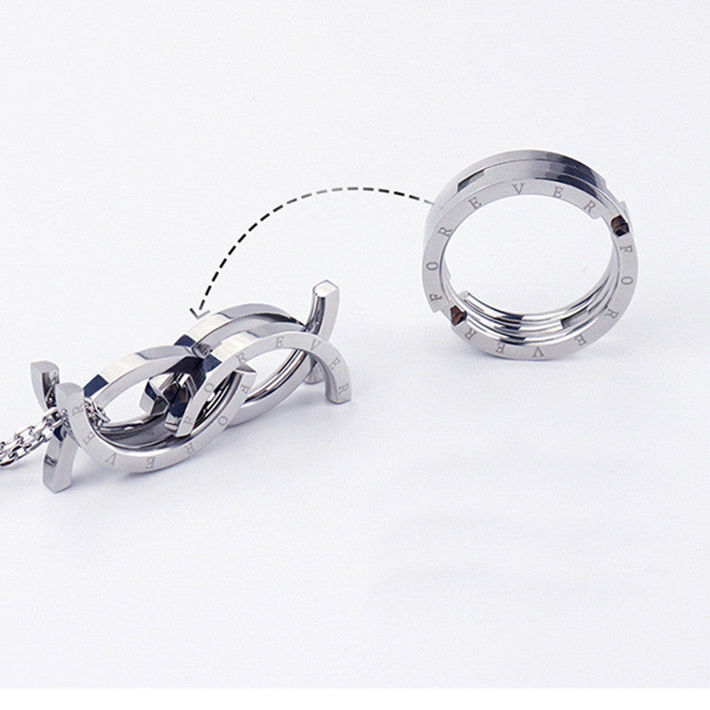 Eternal Bond Titanium Steel Couple Rings