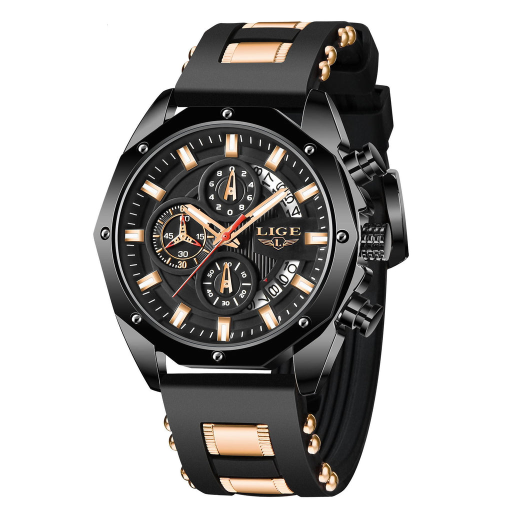 Gentlemen's Chronograph Silicone Timepiece