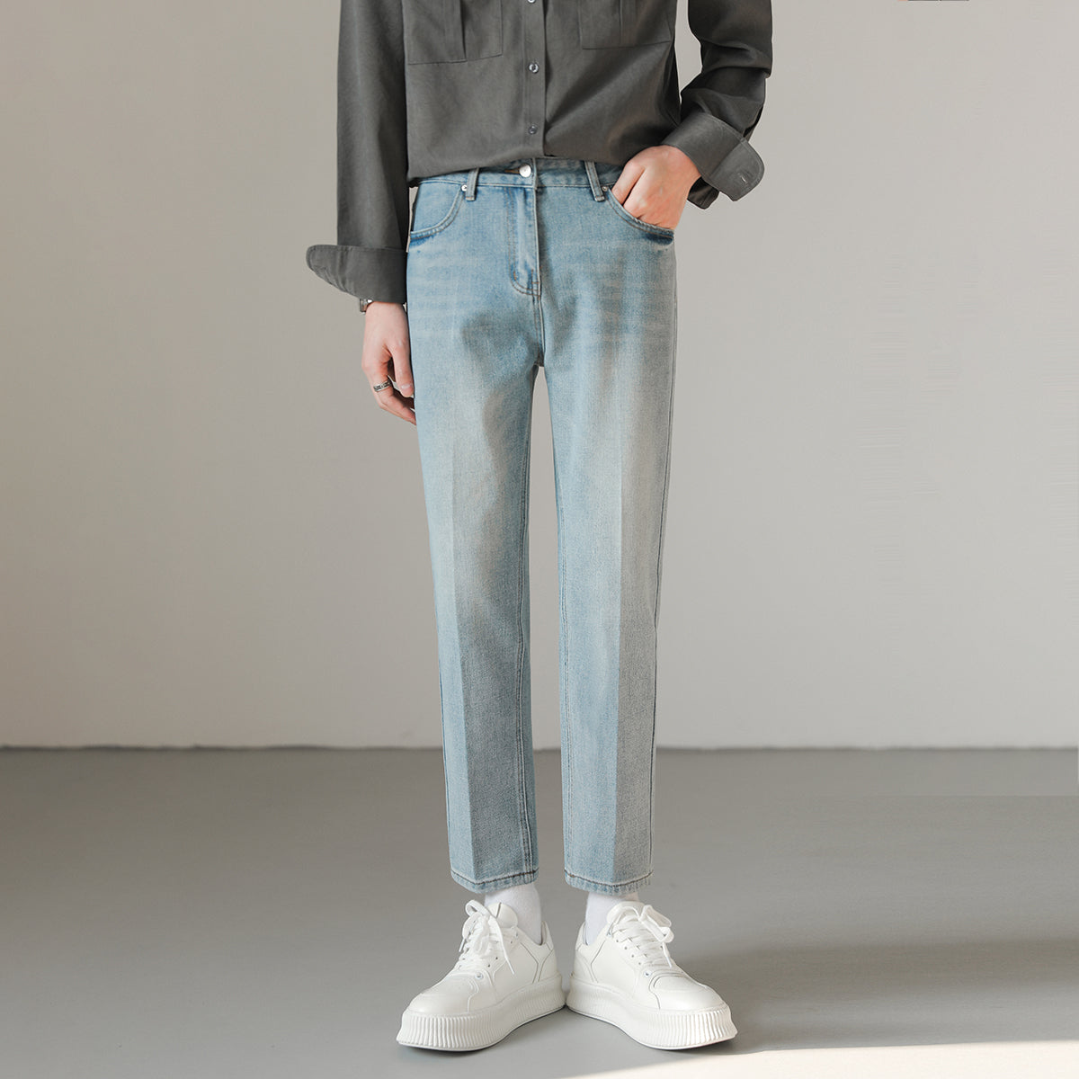 Refined Casual Cropped Denim