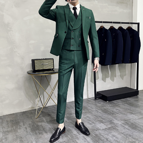 Gentleman's Premier Business Suit Set - Black / L