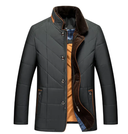 Dense Quilted Winter Coat for Men