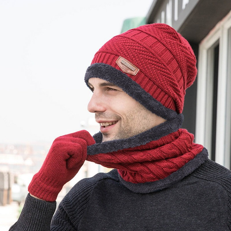 3-Piece Elegant Knitted Winter Ensemble