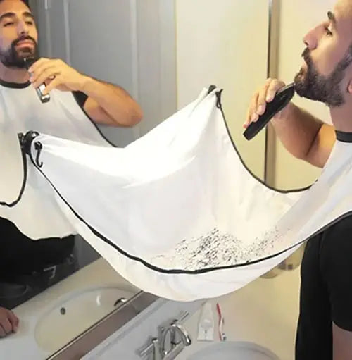 Men's Shaving Bib with Suction Cup for Beard Trim