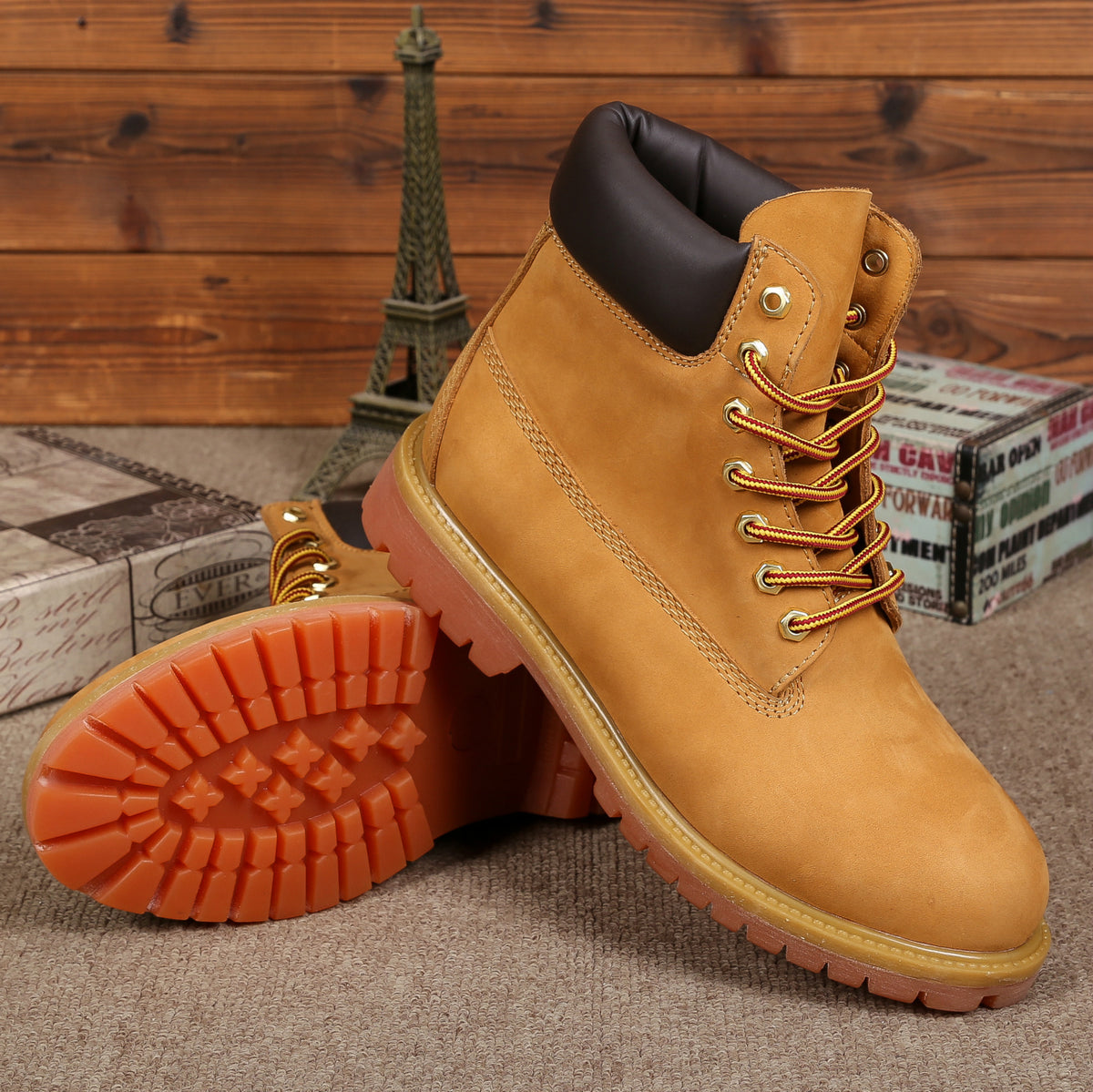 Elegant Men's High-Top Winter Boots