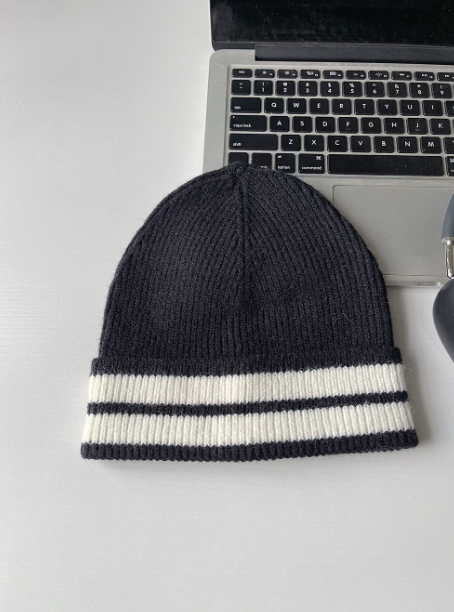 Striped Knitted Wool Hats for Men and Women