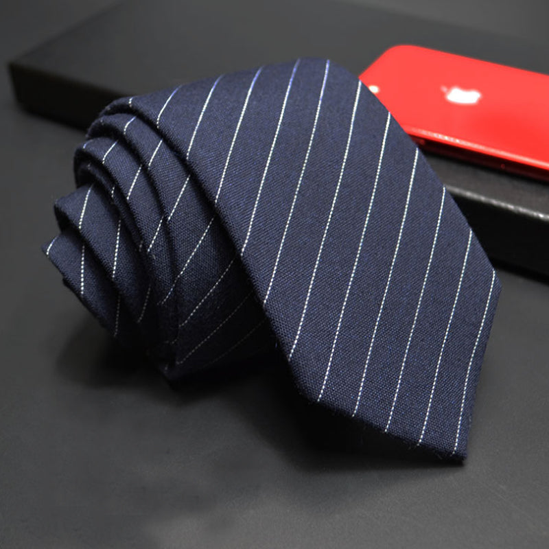 Elegant Striped Cotton Tie for Men - Formal Wear