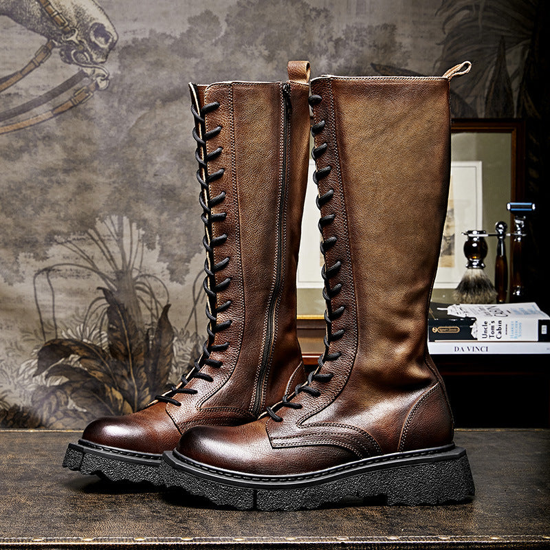 Classic Leather Martin Boots for Gentlemen