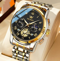 Luminous Water-Resistant Quartz Timepiece for Men