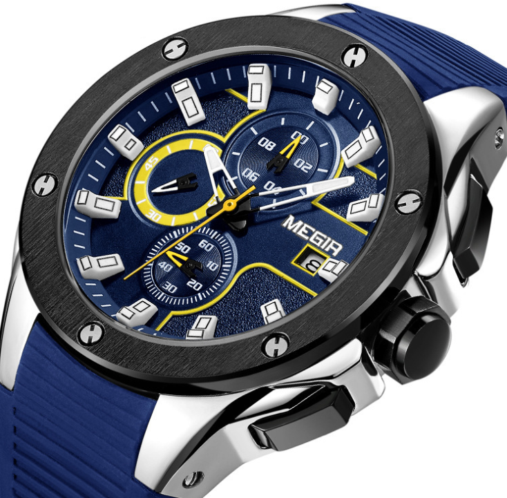 MEGIR Elegant Quartz Athletic Timepiece for Men