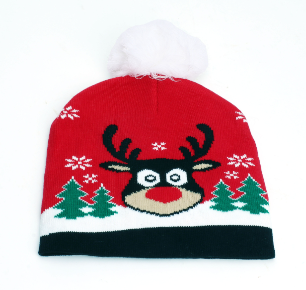 Winter Wonderland Woolen Deer & Snowflake Hats