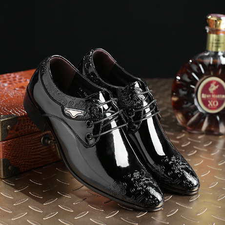 Elegant Black Leather Oxfords for Men