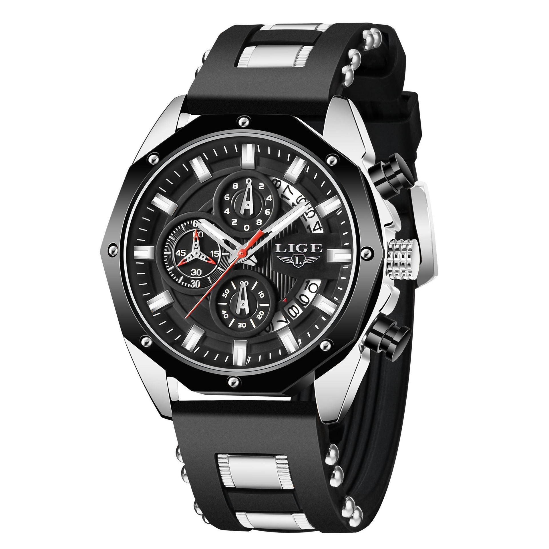 Gentlemen's Chronograph Silicone Timepiece