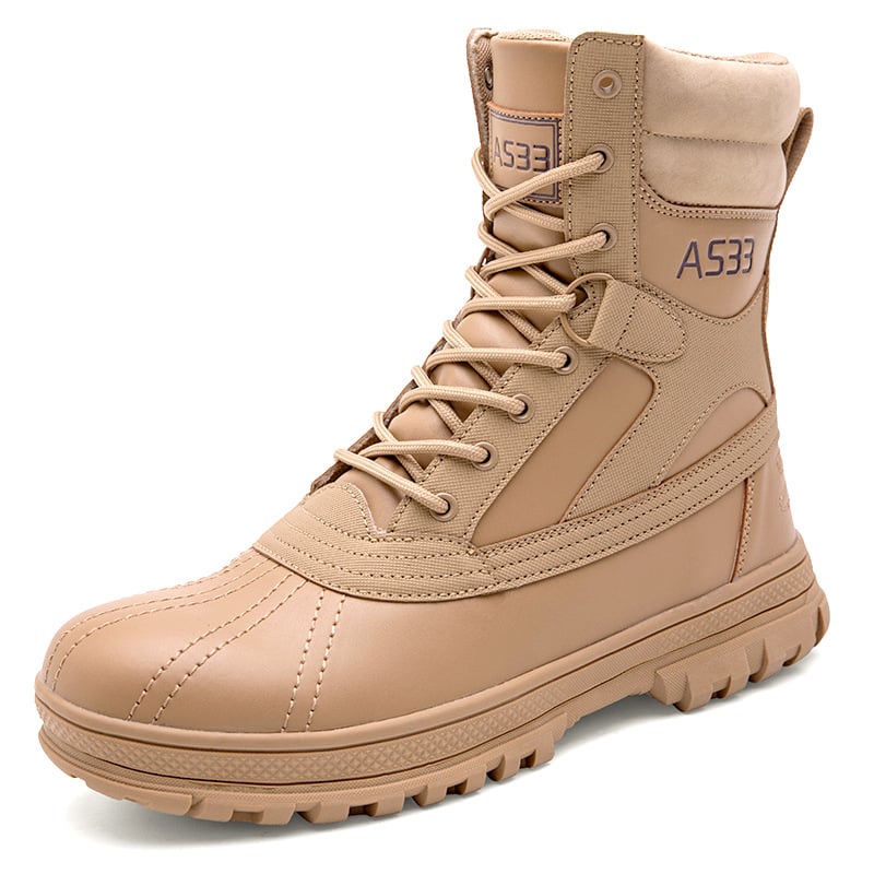 Thick-Soled High-Top Platform Leather Boots for Men