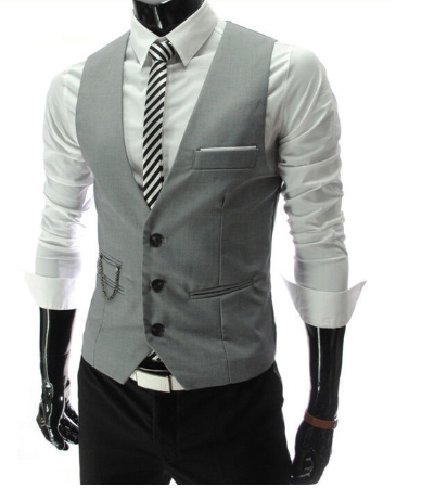 Gentleman's Classic Waistcoat - Elegant Suit Vest