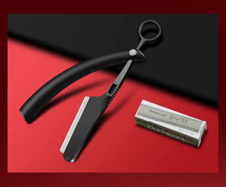 High-End Folding Straight Razor for Men’s Shaving