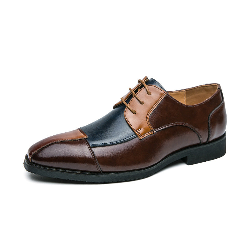 Elegant Dual-Tone Business Leather Shoes