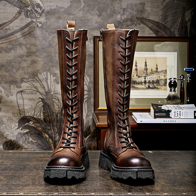 Classic Leather Martin Boots for Gentlemen