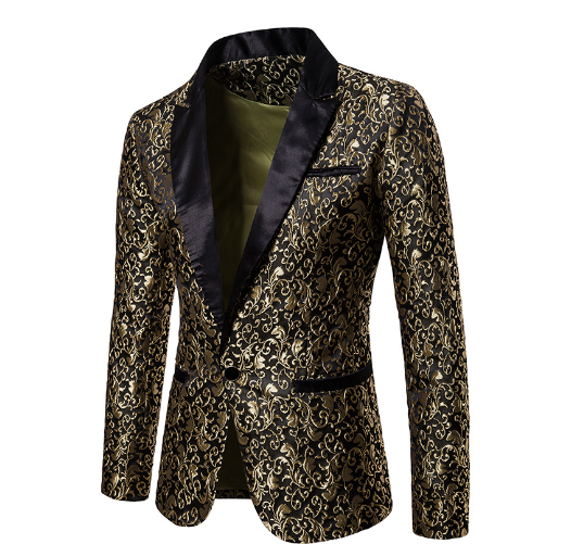 Gentlemen's Elegant Floral Blazer