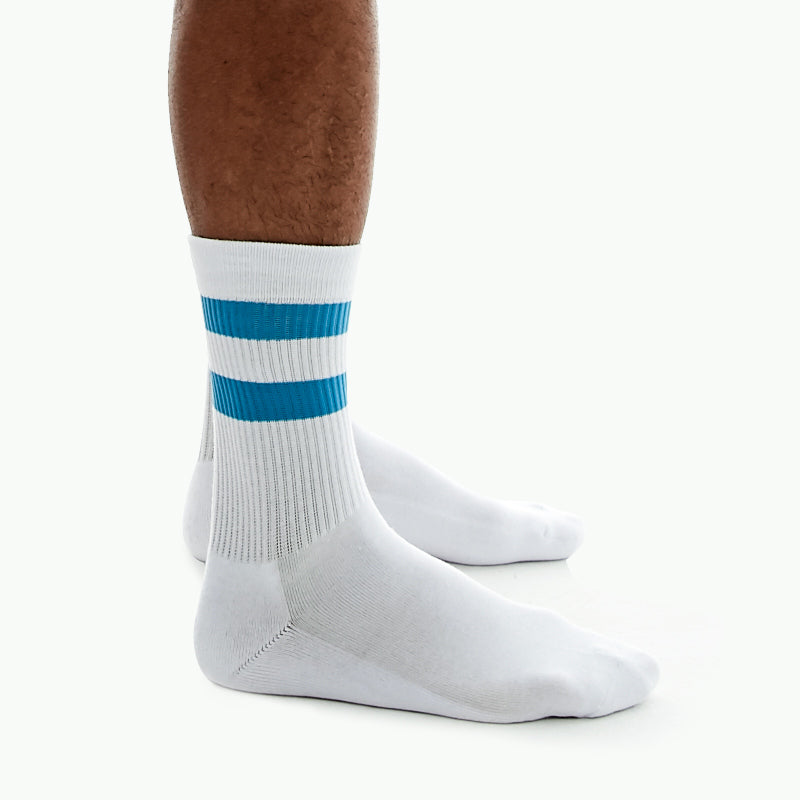 Gentlemen's Striped Performance Crew Socks