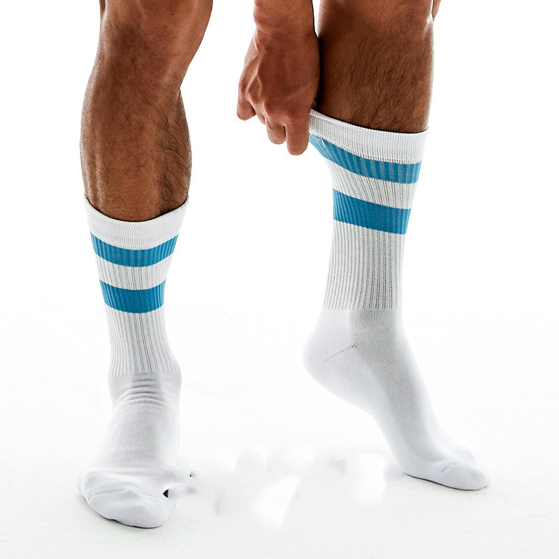 Gentlemen's Striped Performance Crew Socks