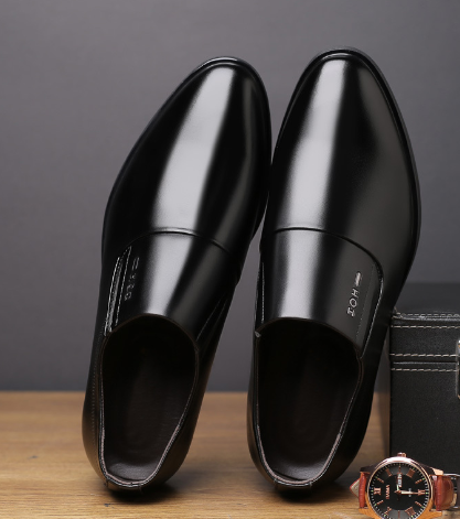 Elegant Cotton Leather Footwear for Gentlemen