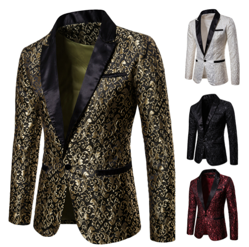 Gentlemen's Elegant Floral Blazer