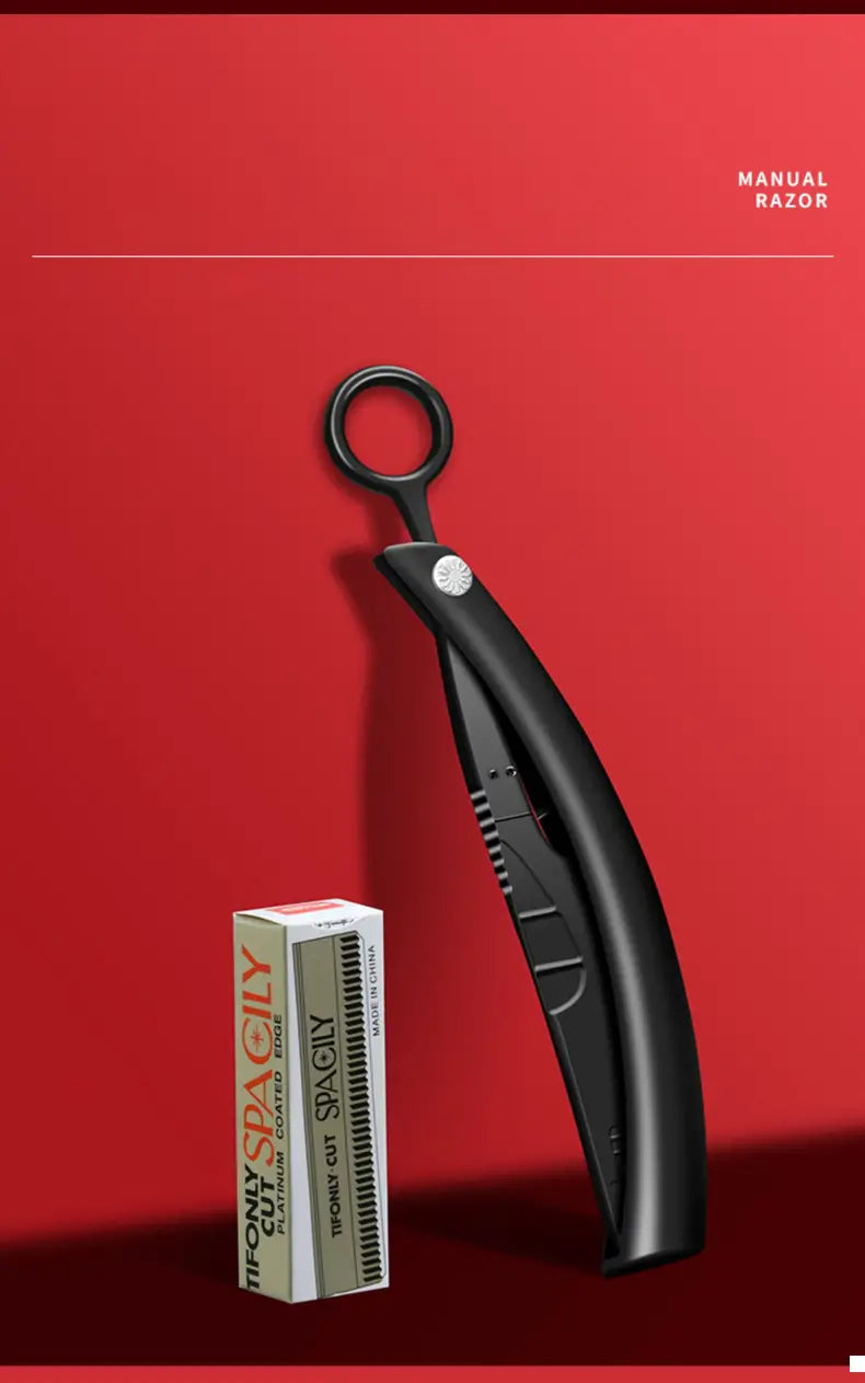 High-End Folding Straight Razor for Men’s Shaving