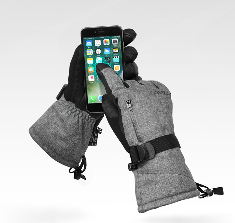 COPOZZ Unisex Thermal Touchscreen Ski Gloves
