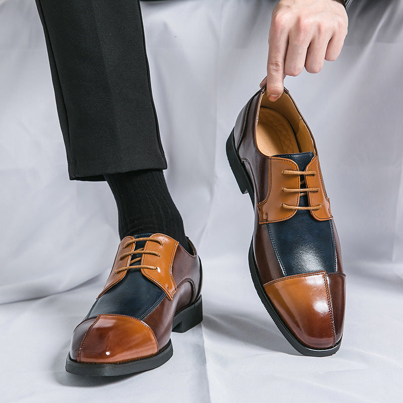 Elegant Dual-Tone Business Leather Shoes