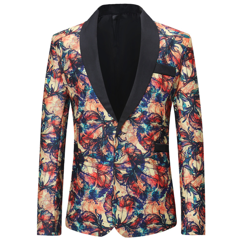 Gentlemen's Elegant Floral Blazer
