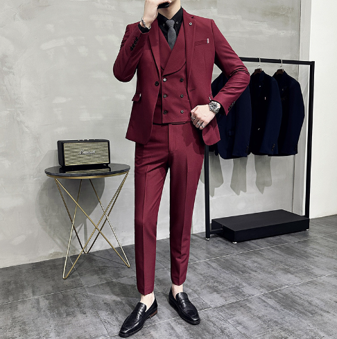 Gentleman's Premier Business Suit Set - Black / L