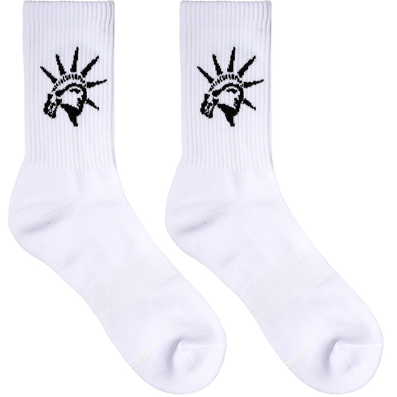 LibertyStride Men's White Athletic Socks