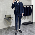 Gentleman's Premier Business Suit Set - Black / L