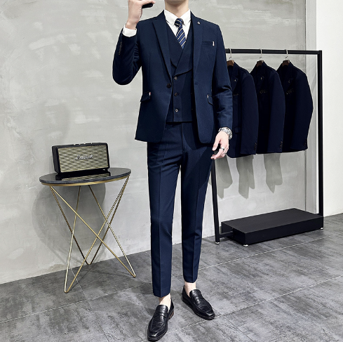 Gentleman's Premier Business Suit Set - Black / L