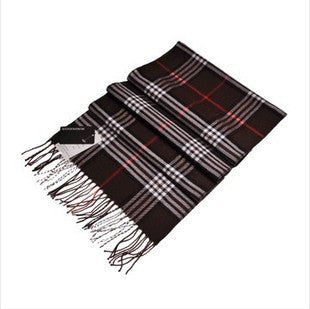 Luxurious Plaid Cashmere-Feel Scarf