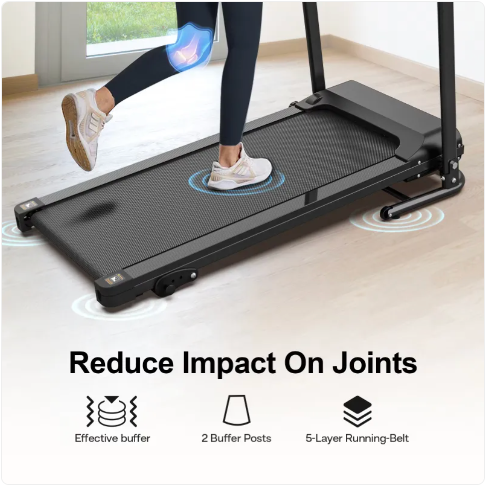 Collapsible Treadmill with Heart Rate Monitor
