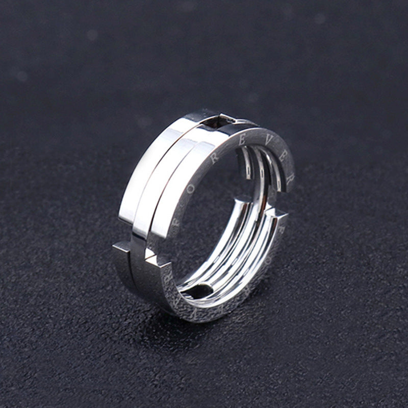 Eternal Bond Titanium Steel Couple Rings