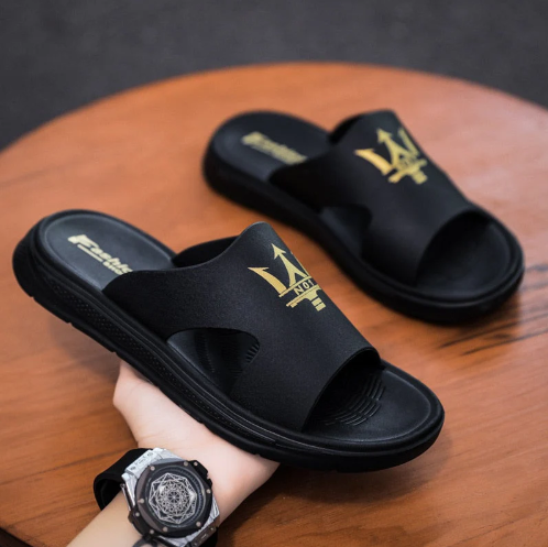 Gentlemen's Summer Chic Slides - Elegant Footwear
