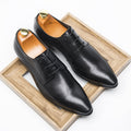 Elegant Brown Carved Brogue Derby Shoes for Men