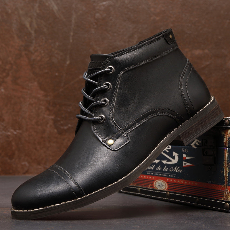 Elegance Leather Boots for Gentlemen