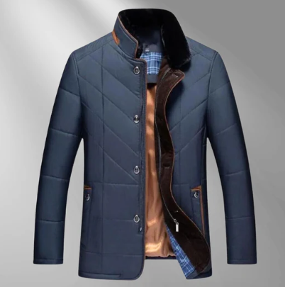 Dense Quilted Winter Coat for Men