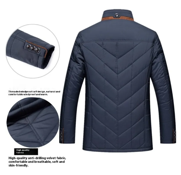 Dense Quilted Winter Coat for Men