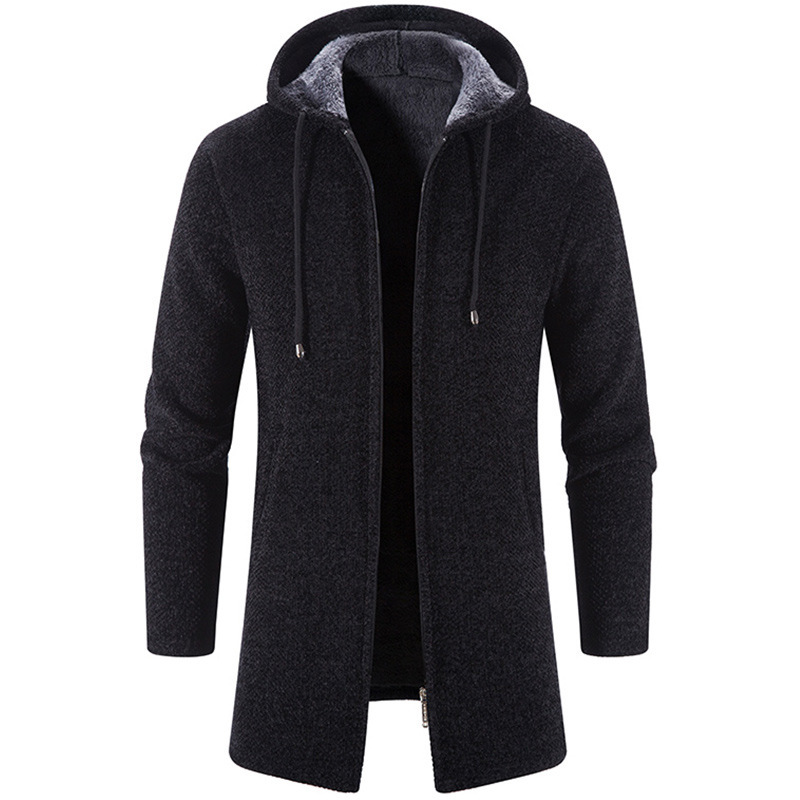 Elegant Men's Hooded Cardigan