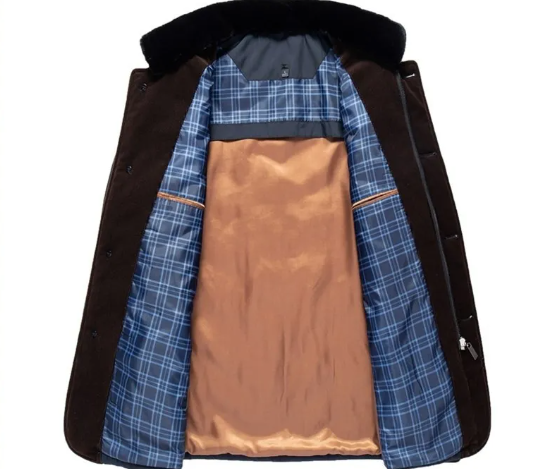 Dense Quilted Winter Coat for Men