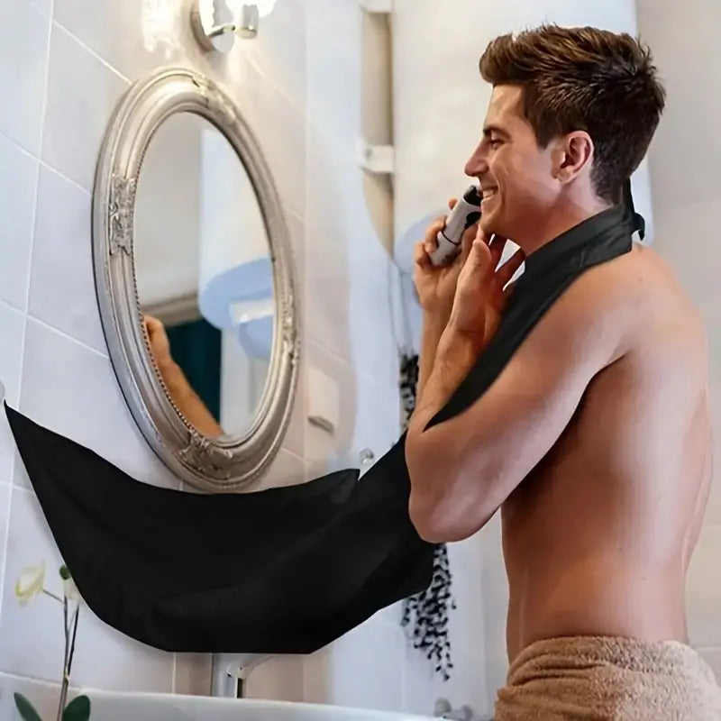 Men's Shaving Bib with Suction Cup for Beard Trim