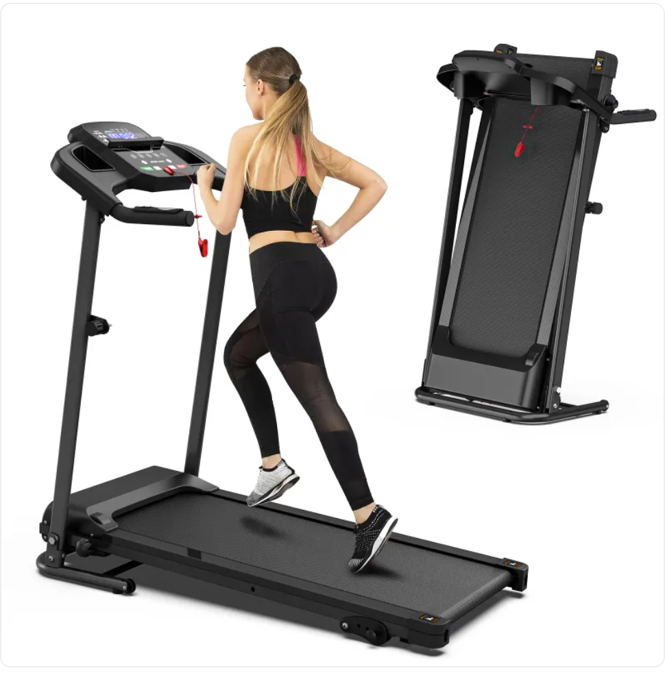 Collapsible Treadmill with Heart Rate Monitor