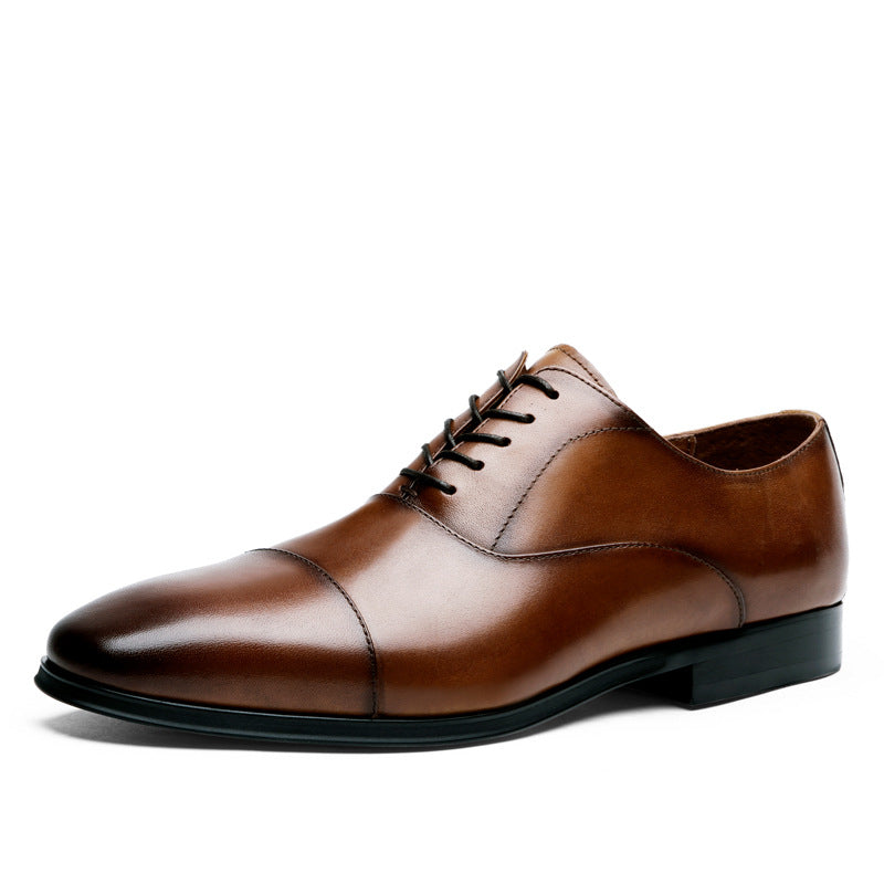 Elegant Cowhide Leather Oxford Shoes