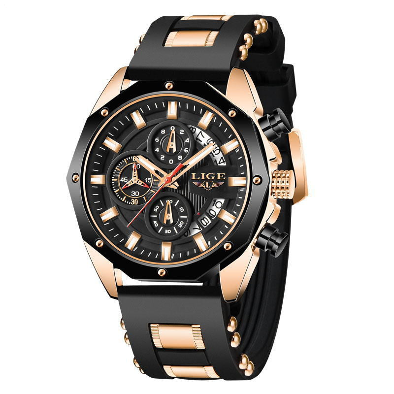 Gentlemen's Chronograph Silicone Timepiece