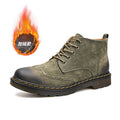 Authentic Leather Men's Ankle Boots - Retro Style
