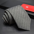 Elegant Striped Cotton Tie for Men - Formal Wear